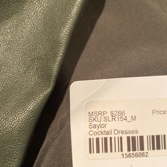 #700 SAYLOR Veronica Vegan Leather Wrap Dress Retail $247 - Picture 11 of 16